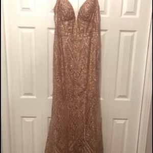 Beautiful rose gold dress with sequin